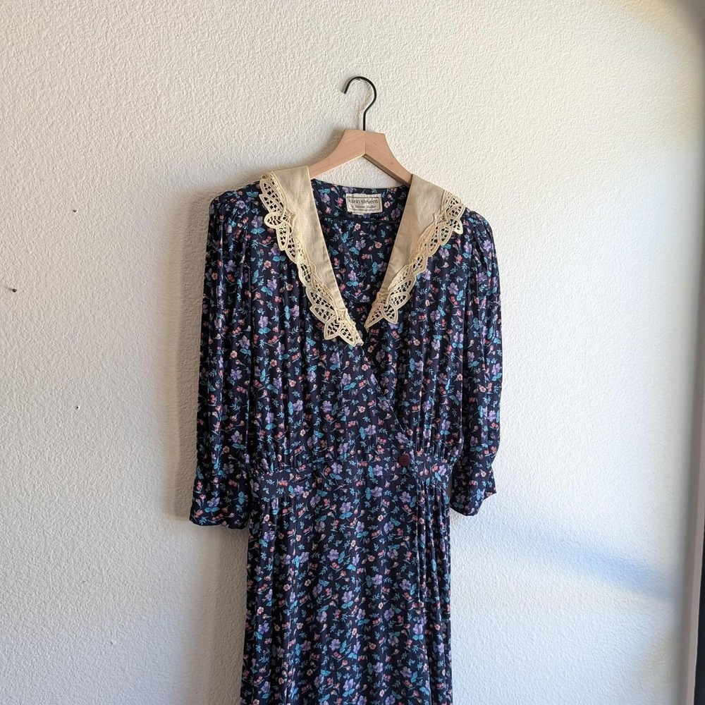 Vintage 80s Americana Prairie Dress Size Small